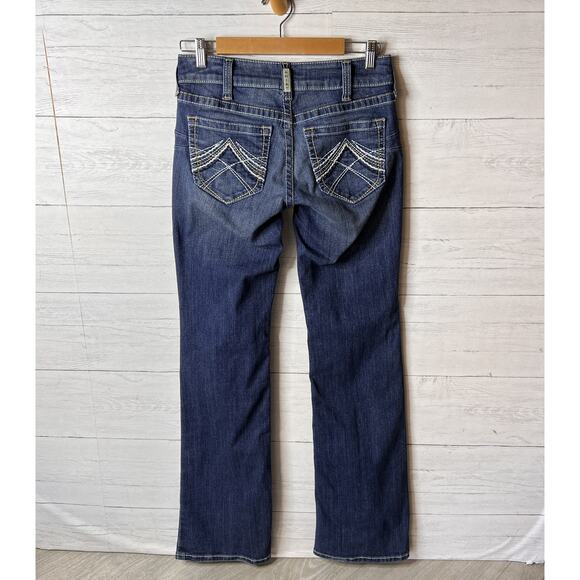 Ariat Jeans Womens Size 27L Real Denim Riding Whipstitch Ocean Bootcut - Picture 13 of 16